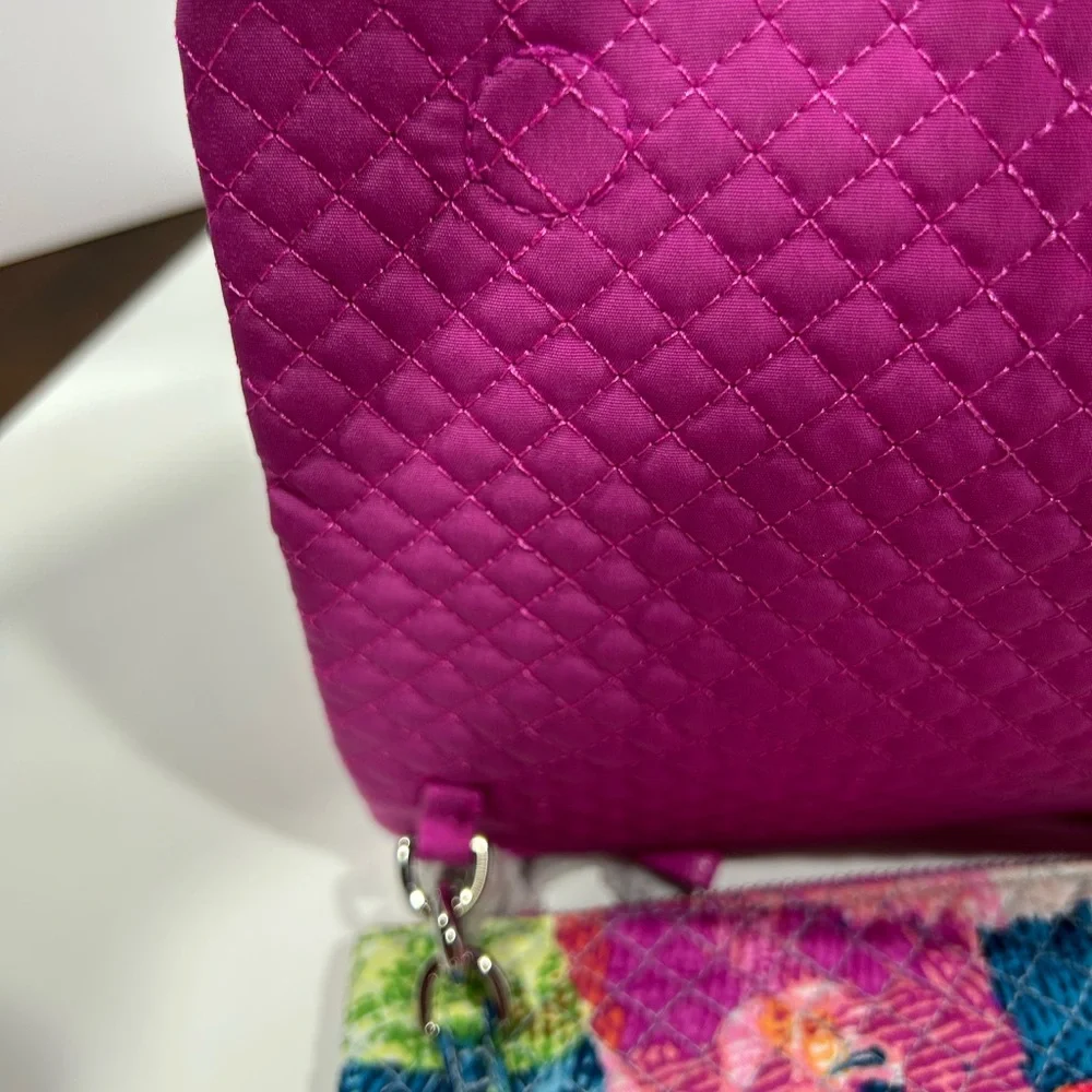 Vera Bradley Bright Pink “Superbloom” Crossbody Multiple use Two-piece NEW RFID